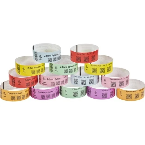 Z-BAND FUN WRISTBAND 25X254MM 350 BAND/CARTR YELLOW BOX OF 6 - 10012713-2K